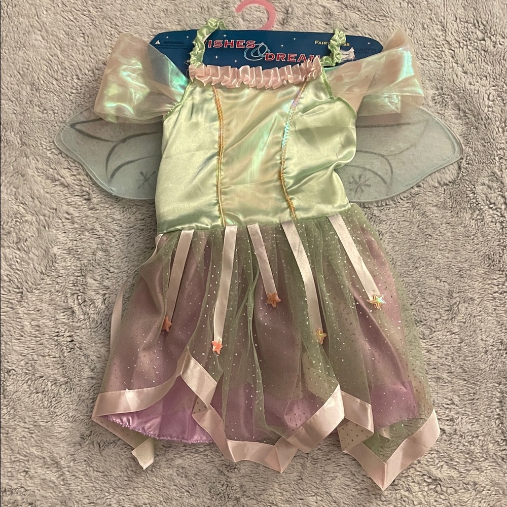 Fairy Costume for Kids - Green and Pink SZ S